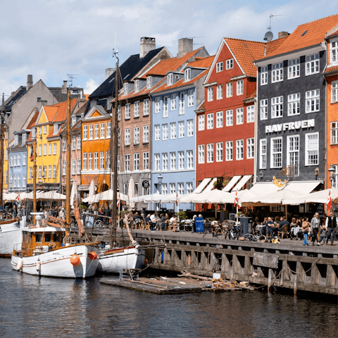 Find a sunny spot for lunch at the harbour, just moments away