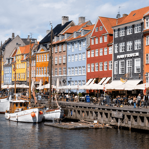 Find a sunny spot for lunch at the harbour, just moments away