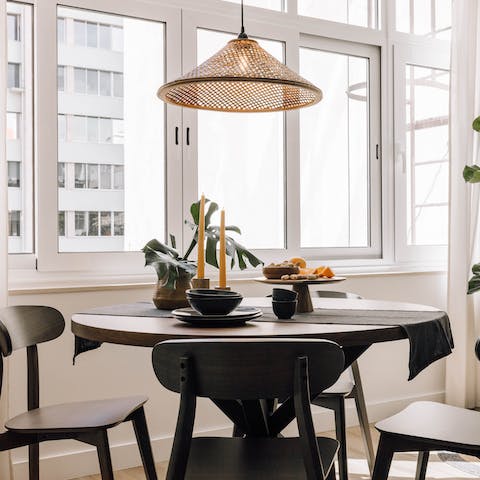 Start your days with Pastel de Natas and coffee at the dining area