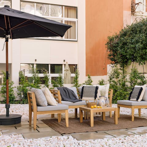 Soak up the sunshine on the communal terrace