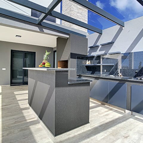 Shake up some cocktails at the terrace bar