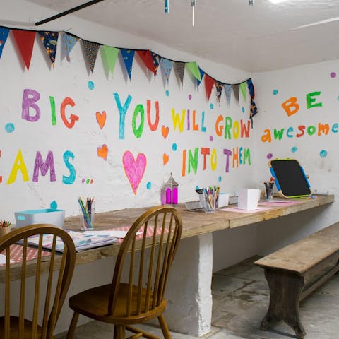 Keep little ones entertained in the "kid's cave" – a haven of activities