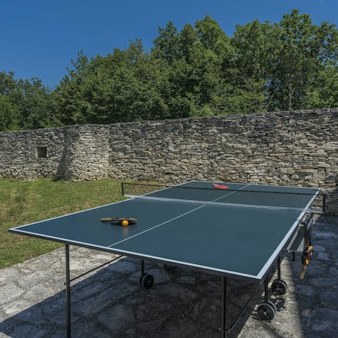 Play table tennis in the walled garden