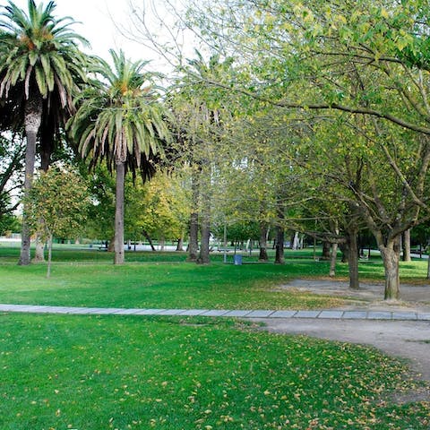 Take a gentle stroll through the 26-acre park nearby