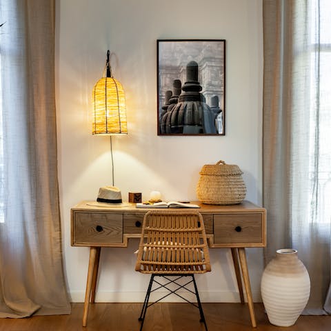 Get some work done at the desk