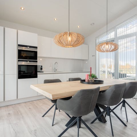 Admire the home's bright, modern styling