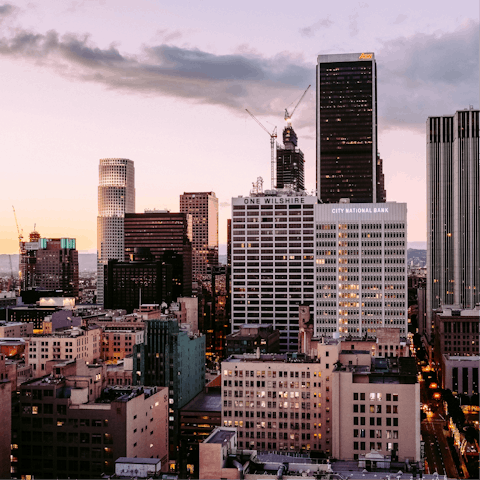 Drive ten minutes to Downton LA for great galleries and restaurants