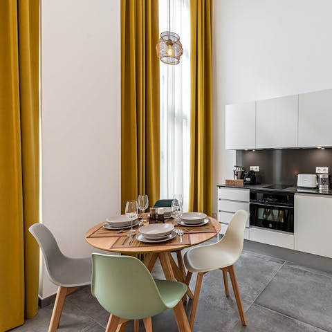 Enjoy the comfort of home cooking or wander to a local tapas bar