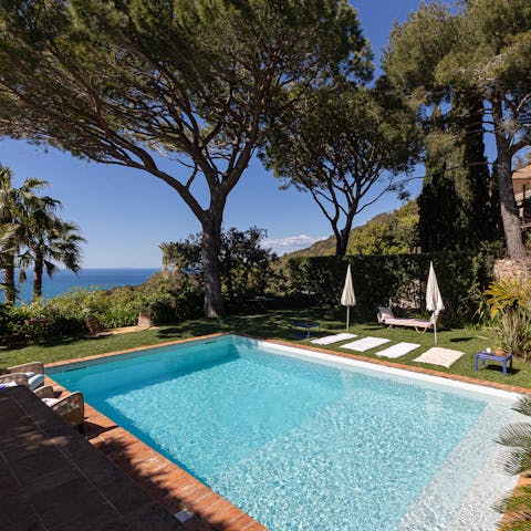Enjoy a refreshing dip in the private swimming pool