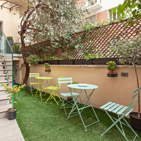 Enjoy an aperitivo on the terrace