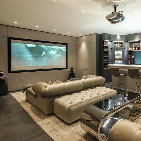 Watch a movie in the cinema room