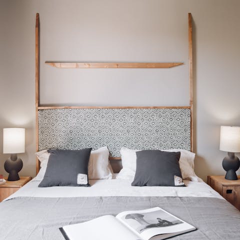 Wake up rejuvenated in the plush bedroom