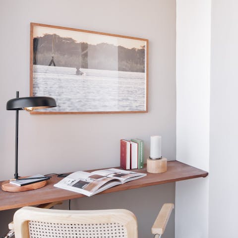 Catch up on work in the dedicated office area