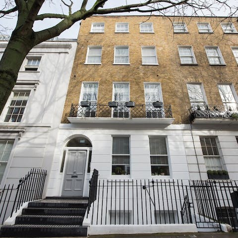 Stay in a typically charming London townhouse at an enviable postcode