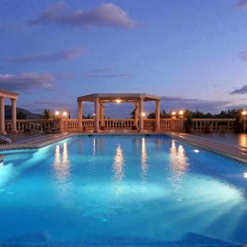 Enjoy an evening swim as the stars come out to play
