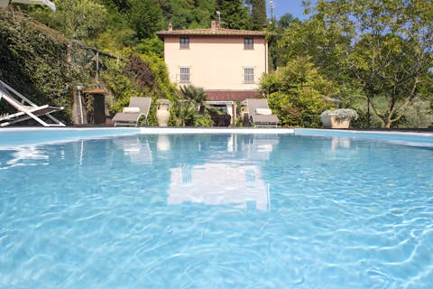 Splash about with your loved ones in the private pool