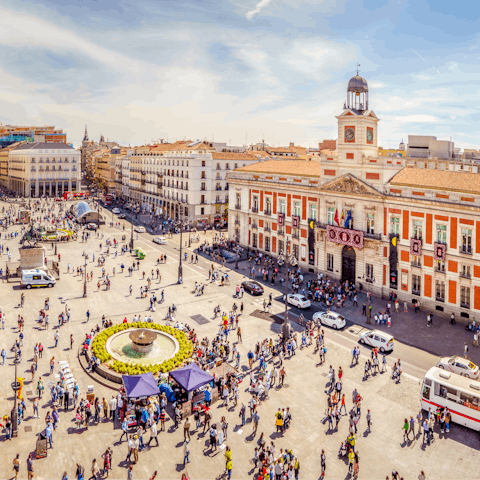 Stay in central Madrid, within walking distance of the city's sought-after sights, bars and retaurants
