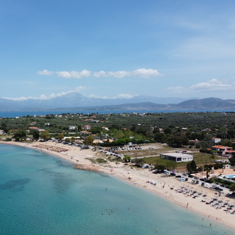 Stay in Tsilivi, just 200 metres from the beach