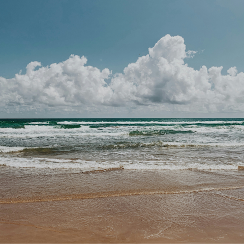Dip your toes in the Gulf of Mexico, a short walk away