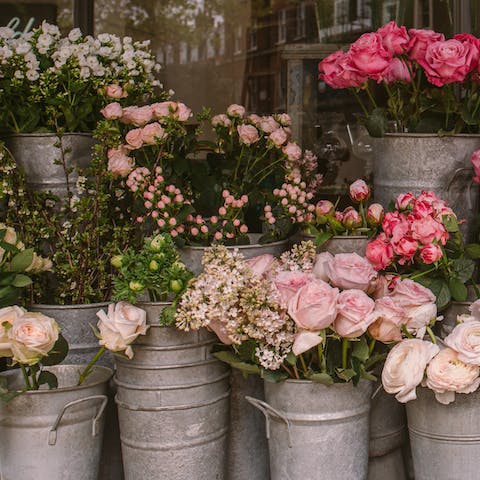 Take a stroll through the weekly market and pick up some flowers