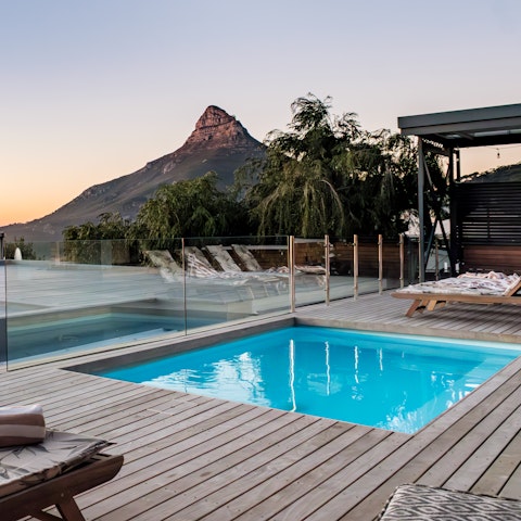 Cool off from the South African heat with a dip in the swimming pool