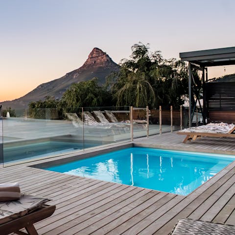 Cool off from the South African heat with a dip in the swimming pool