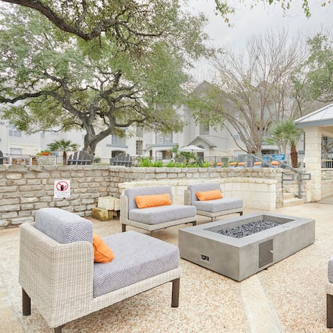 Gather around the fire pit when the Texas air turns chilly