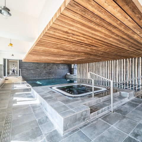 Make the most of the building's fabulous spa and fitness facilities