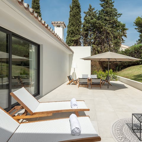 Catch some rays on the one of the loungers