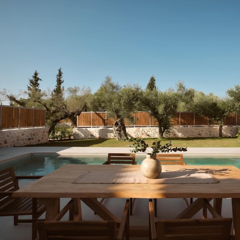 Dine on some Greek cuisine on the terrace