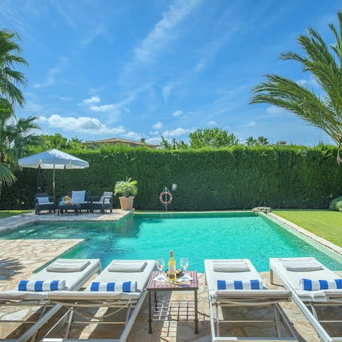 Cool off from the Spanish sun in the pool when you're not at the beach