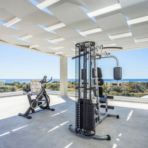 Work out to a view of the ocean – it's a private gym unlike any other