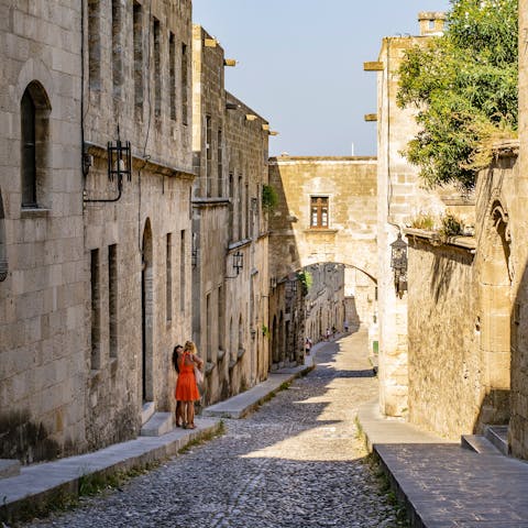 Wander the Medieval streets of Rhodes – it's around twenty-five-minutes by car