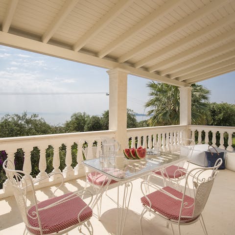 Enjoy an afternoon cocktail on the terrace
