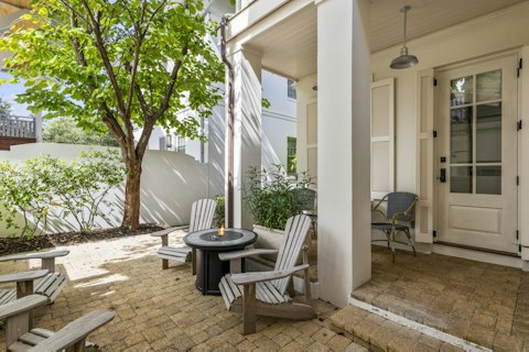 Watch the stars appear as you unwind by the fire pit