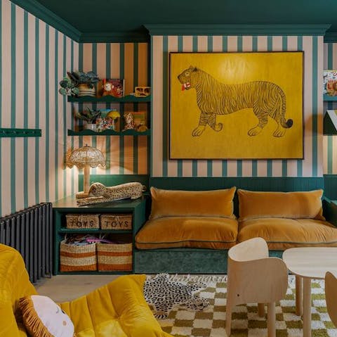 A haven for a families with a toy-filled playroom