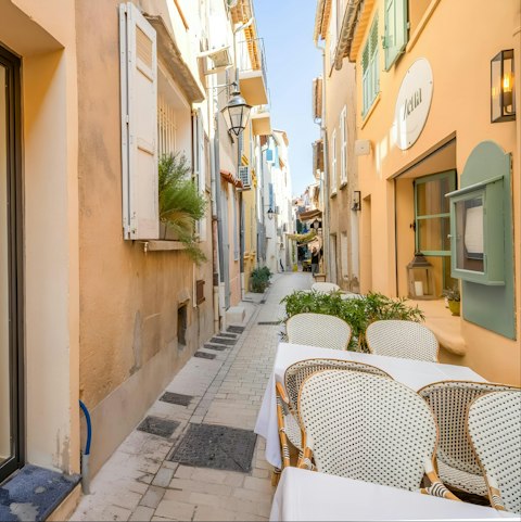 Step outside and straight into the charming streets of St. Tropez