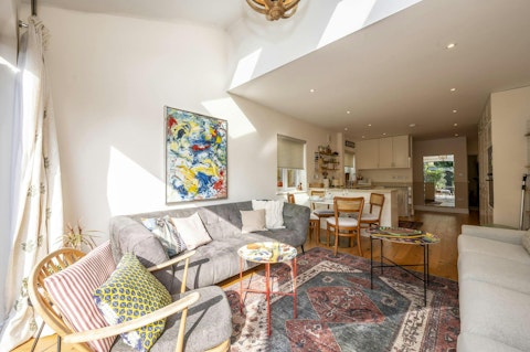 Unwind in the light-filled living space after a busy day