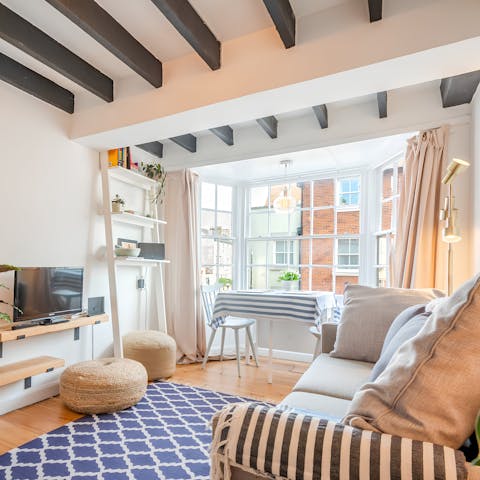 Start the day slow and steady with a cup of coffee in the living space