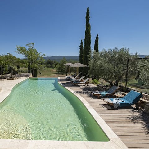 While away the afternoon at the pretty pool area