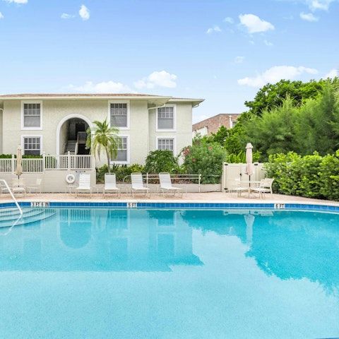 Relax beside the shared pool