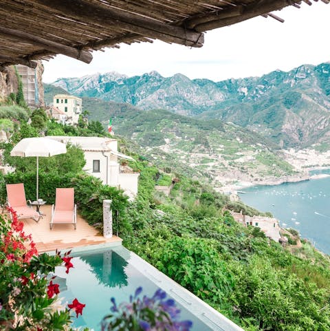 Go for a dip in the infinity pool, with the Amalfi Coast as your backdrop