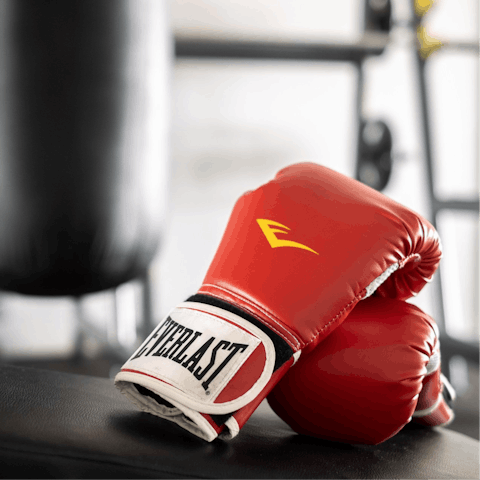 Break a sweat with a boxing session in the fitness room