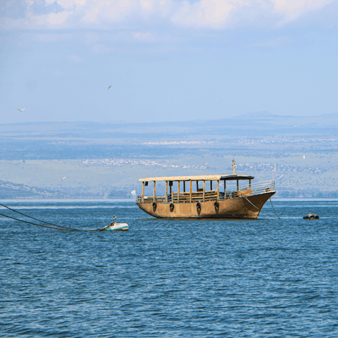 Take a boat ride on Lake Tiberias