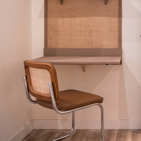 Get some work done at one of the three desks in the apartment