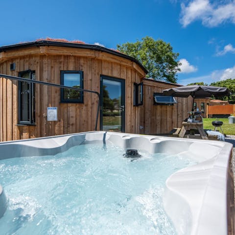 Soothe those aching shoulders with a post-surf soak in the hot tub
