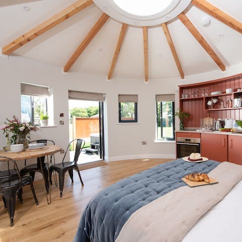 Stay in a unique wooden roundhouse in the Cornish countryside