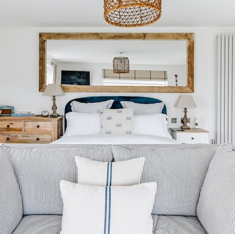 A comfy king-size bed for a good night's sleep