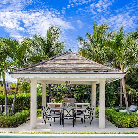 Light the barbecue and savour sunset drinks on the terrace