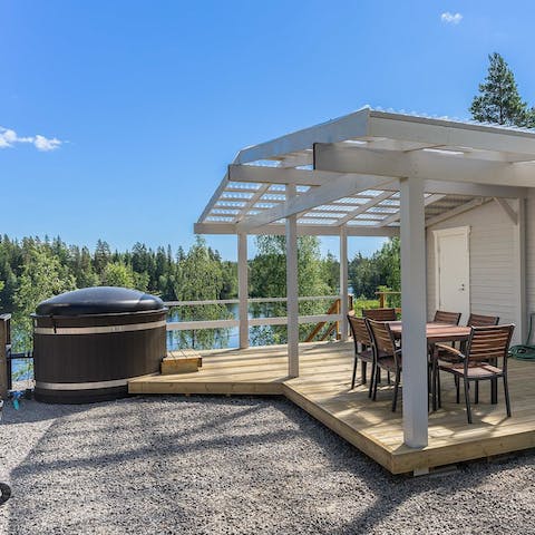 Spend evenings in the hot tub
